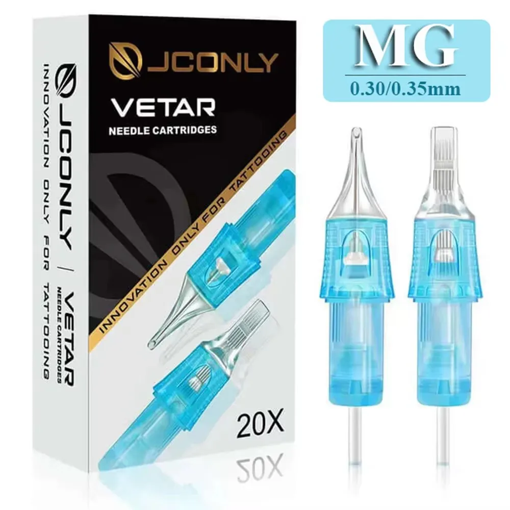 

20pcs JCONLY VETAR Tattoo Needles Cartridges Needles Magnum Disposable Sterilized Safety Needles for Tattoo Pen Machines MG