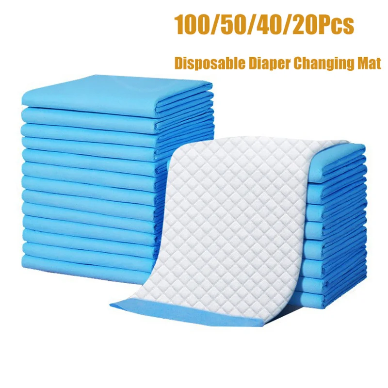 Disposable Baby Diaper Changing Mat Soft Baby Underpads Waterproof Diaper Changing Pad Quick Dry Newborn Bed Table Protector Mat