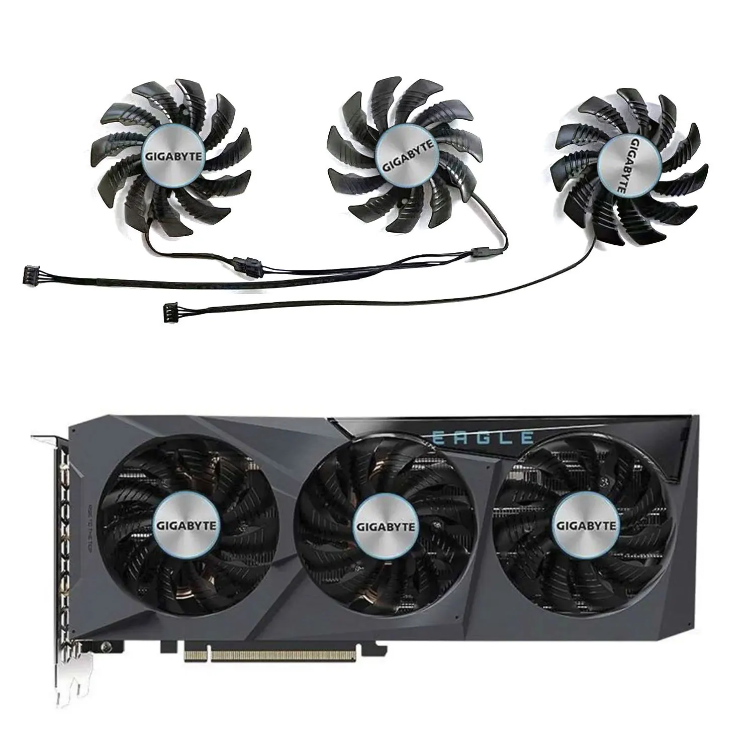 For Gigabyte GeForce RTX 3070 Ti EAGLE OC 8G Falcon Graphics Card 75MM 4PIN PLD08010S12HH T128010SU