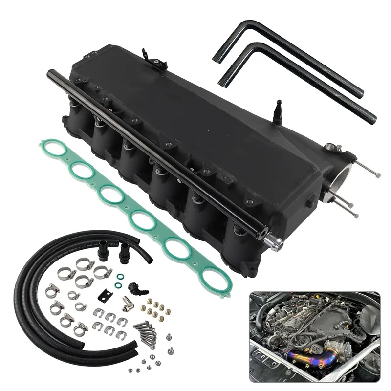 

Charge Air Cooler Bar & Plate Intercooler Top Manifold Kit Fits for BMW Gen1 B58 B58 M140i M240i 340i Toyota A90/A91 15-20 Black