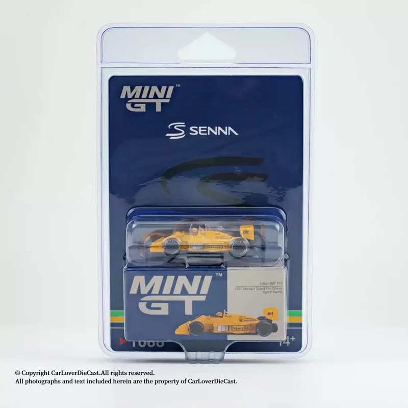 In Stock Mini Gt 1:64 Lotus 99t F1 Ayrton Senna 1987 Monaco Grand Prix Alloy Single Seater Race Car Static Collectible Mgt1088 view 3
