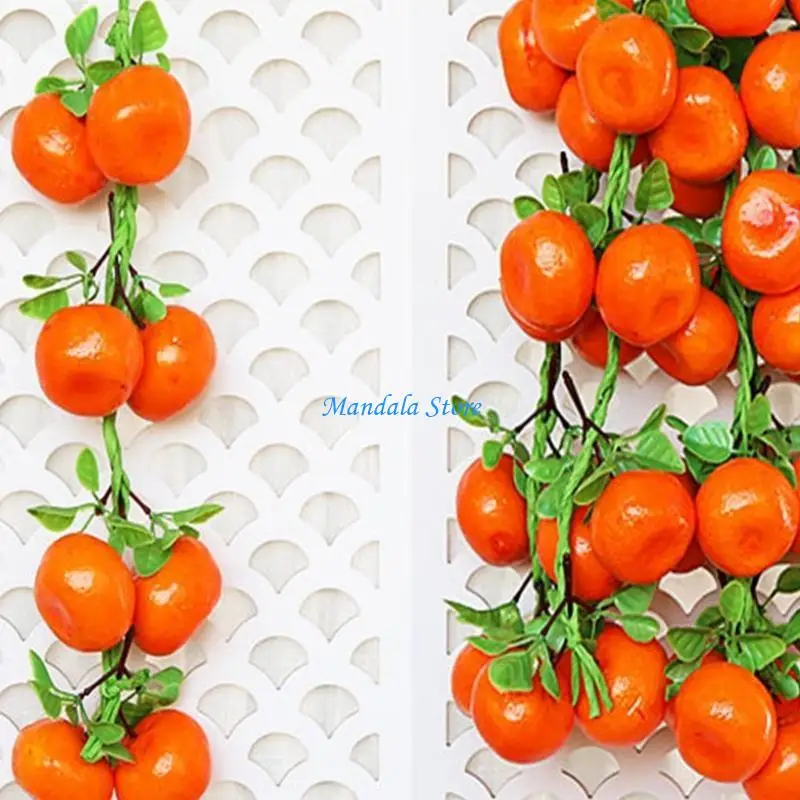 

U2JC 1Set Artificial Hanging String, Simulation Vegetable Fruit Garlands Vine for Home Farm Party Wall Decor