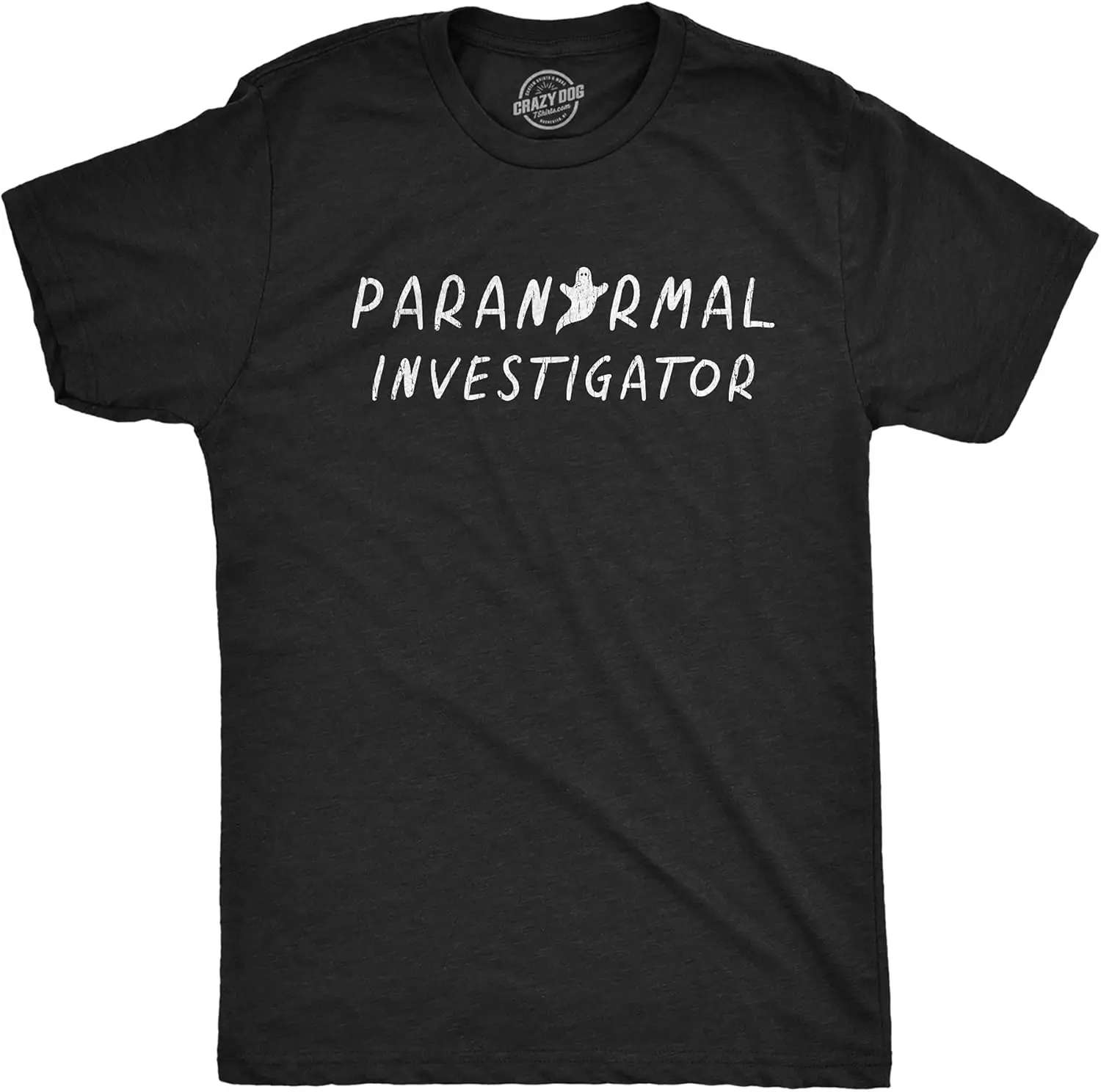 Mens Paranormal Investigator Tshirt Funny Halloween Ghost Finder Novelty Tee