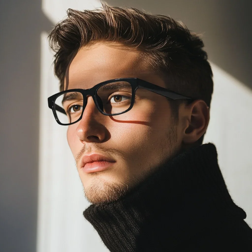 Óculos de prescrição masculino SPLOV, armação quadrada de metal, design profissional personalizado, anti luz azul, óculos para miopia