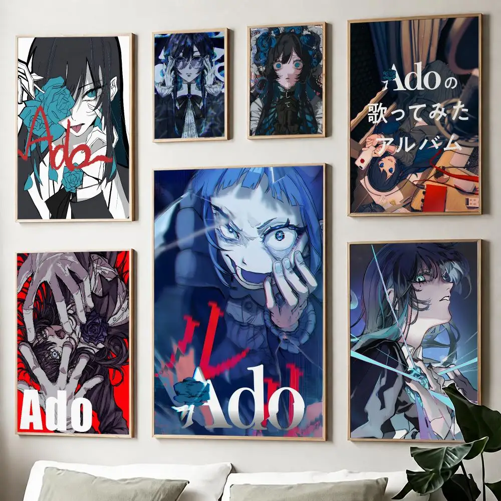 JPop Vocal Powerhouse Japanese Songstress 2020s Ado Poster Fancy Poster American Film Mural Home Childrens Room Wall Decor Print