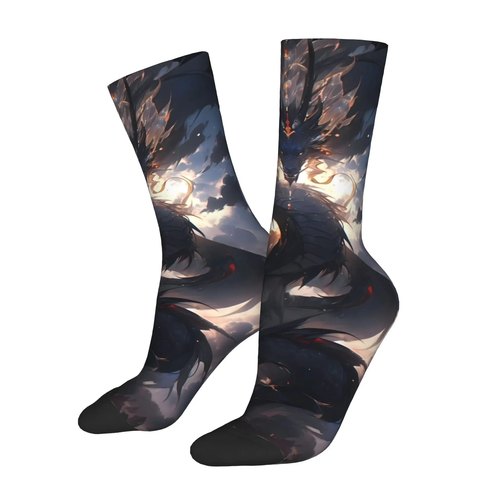 

Dragon God Legend Creature Men Novelty Athletic Socks Cycling Design for All Seasons