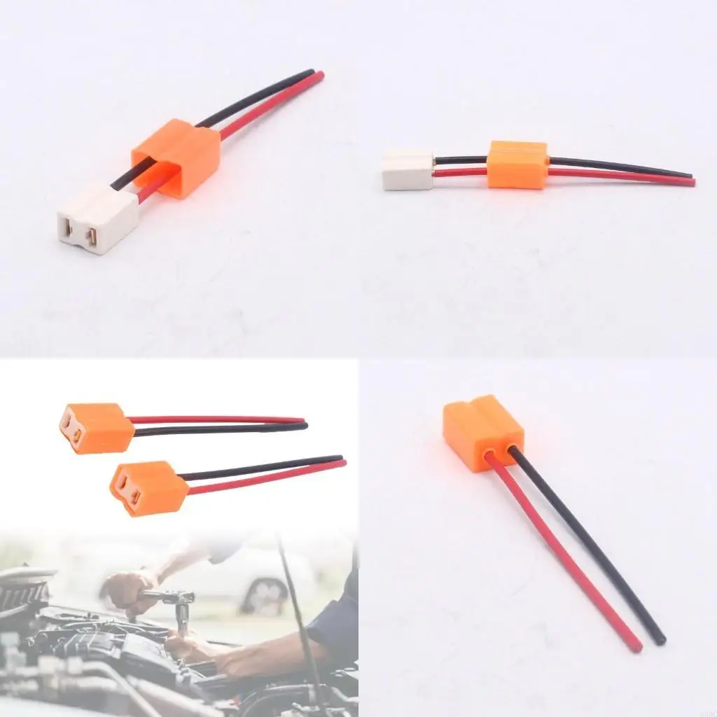 2pcs Ceramic H7 Headlight Adapter Repair Plug Sockets DC12V 24V 2-Wires Headlight Bulb Ceramic Socket Plug Connector New