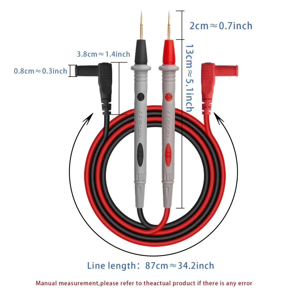 1000V 10A Digital Multimeter Probe Test Leads Universal Needle Tip Multi Meter Tester Lead Probe Wire Pen Cable