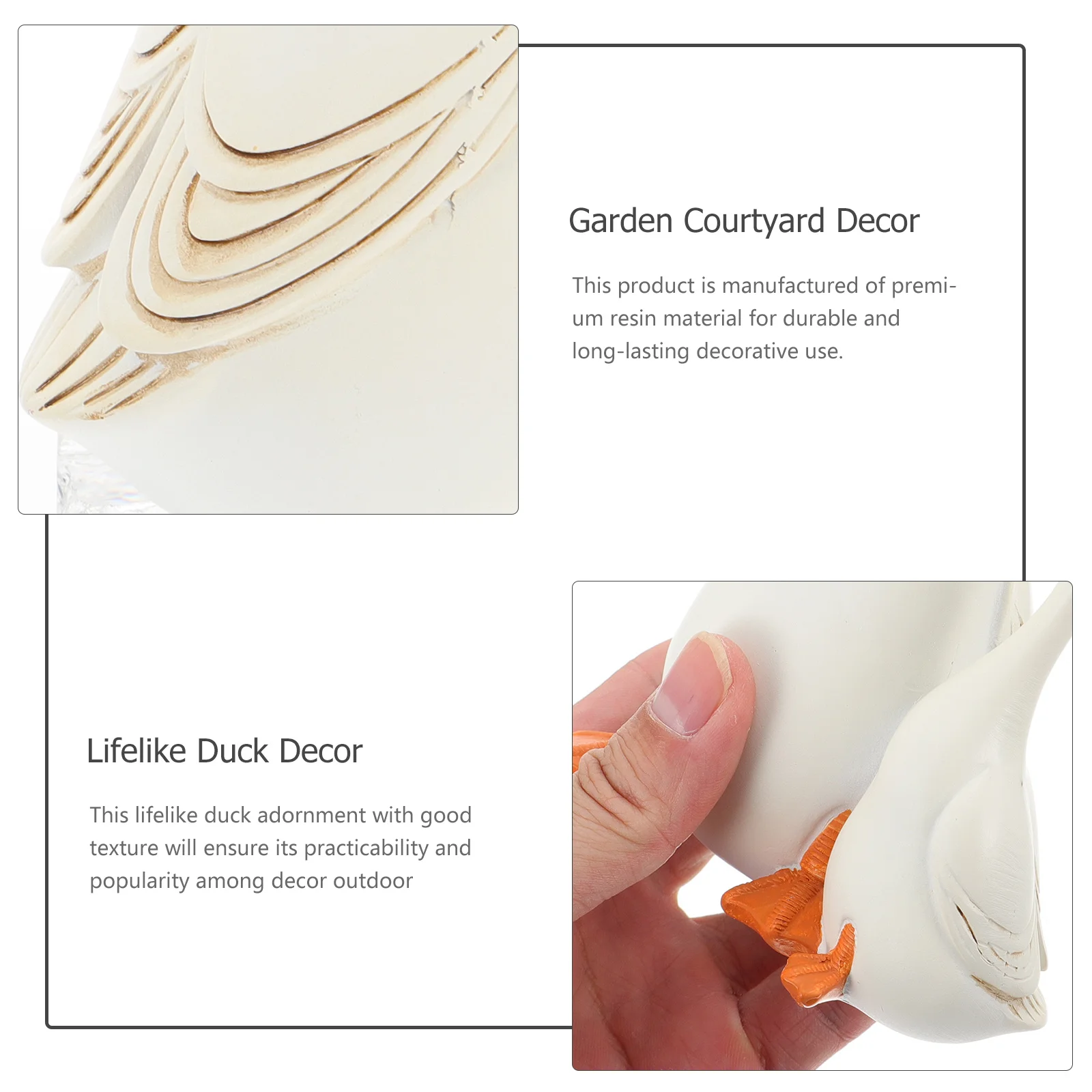 

1Set Outdoor Garden Duck Lifelike Adornment Mother Child Resin Decor Vivid Yard Decoration Realistic Garden Ornament