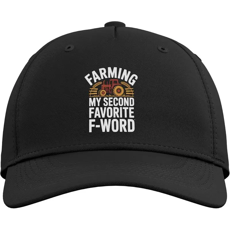 Farming My Second Favorite F Word Tractor Adjustable Baseball Hat