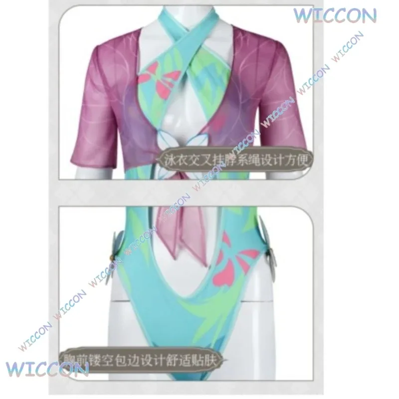 

CyPsylocke косплей костюм прекрасный купальник игра с заклепками униформа сексуальный летний пляжный костюм Хэллоуин вечерние наряд для ролевых игр женский