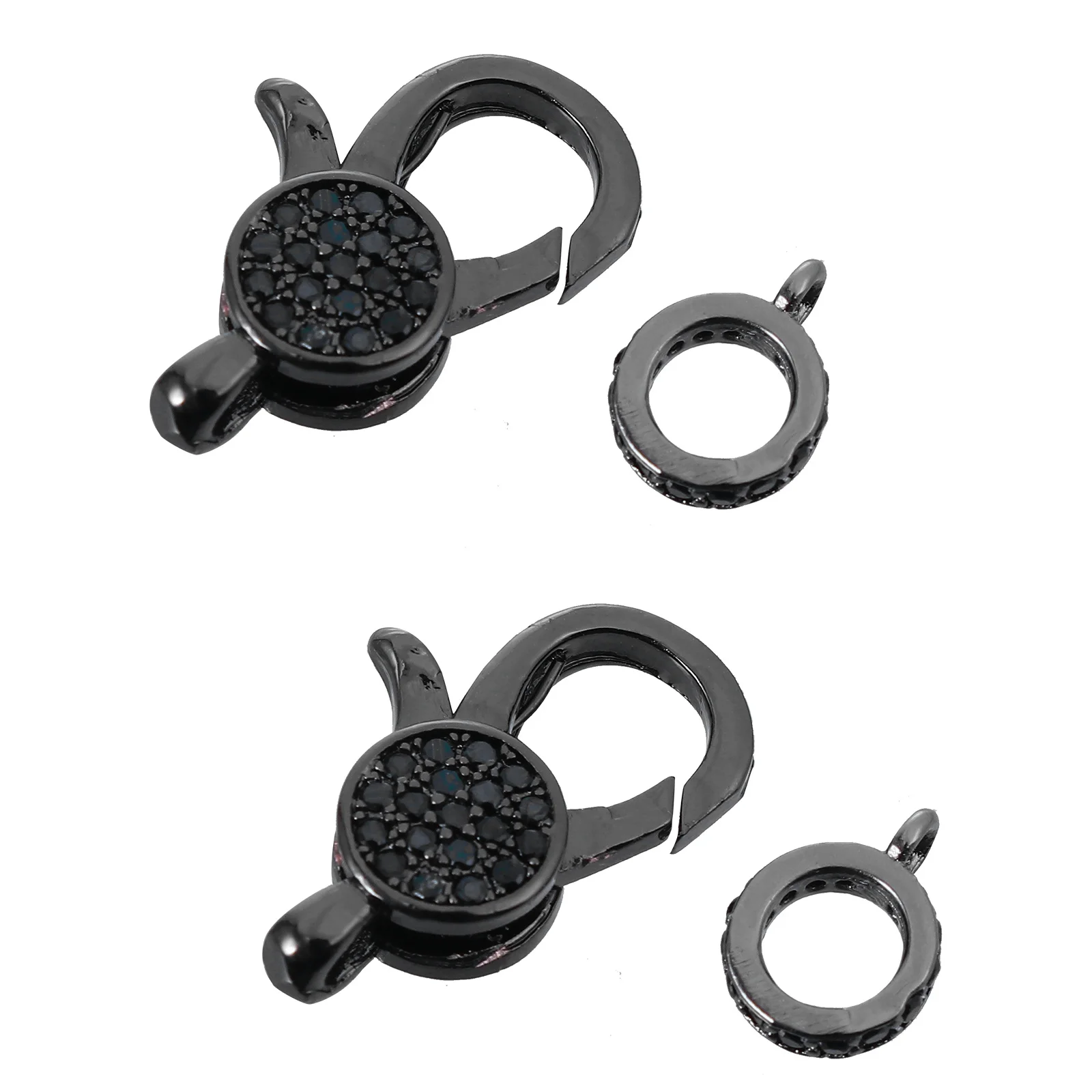 2Pcs Lobster Claw Clasp DIY Jewelry Connectors for Bracelets Necklaces Unique Design Small Space Saving Lobster Claw Clasp