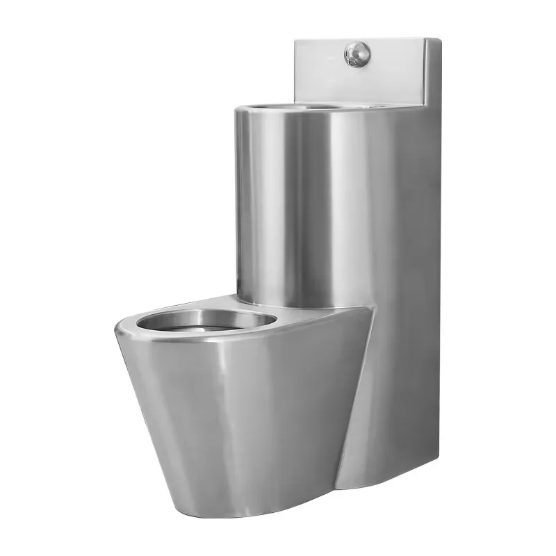 304 Stainless Steel Toilet Sink Combo Unit One Piece Floor Mounted Vandal Resistant Toilet for Correctional Facility Project OEM