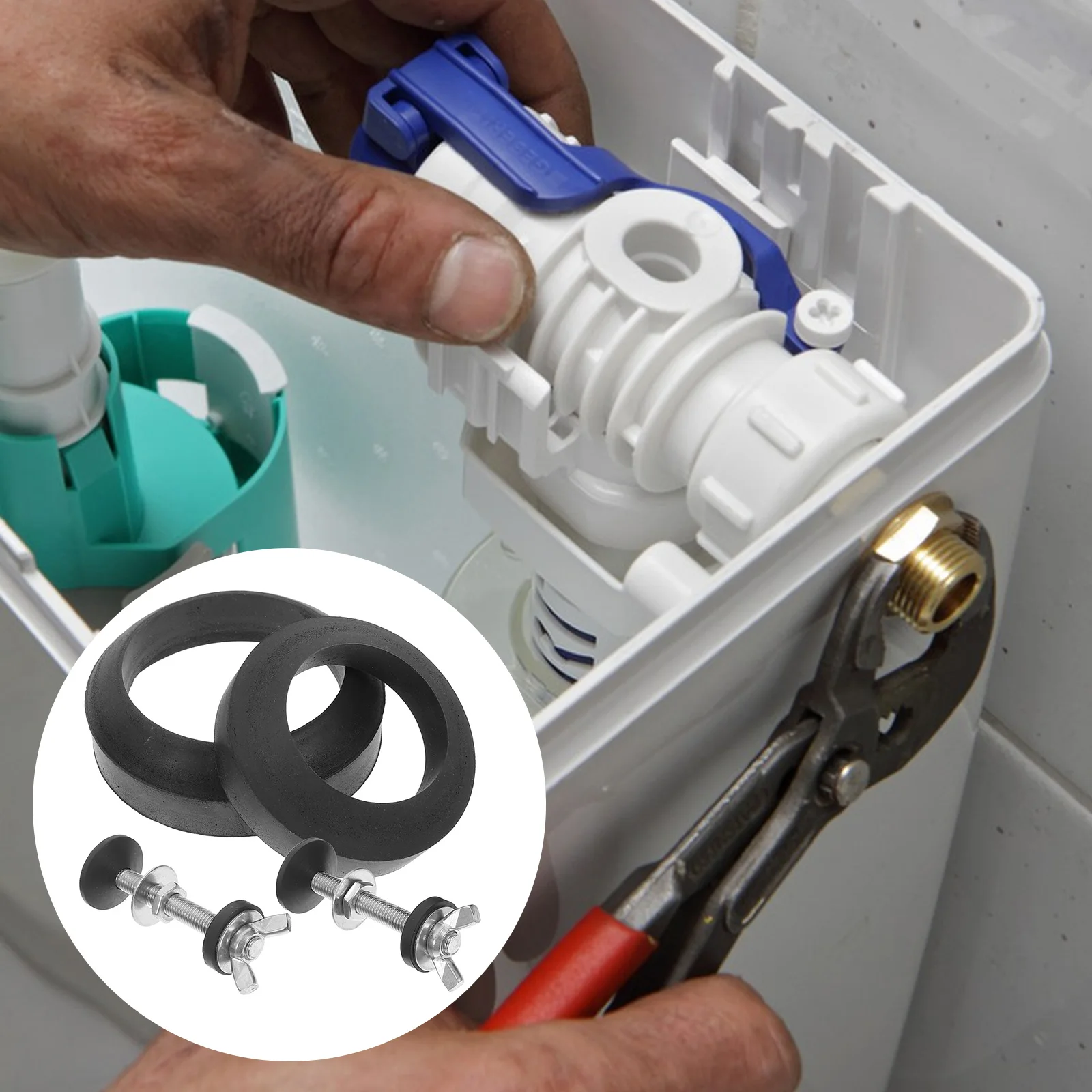 

Toilet Tank Replacement Kit Heavy Duty Bolts Universal Fit Easy Install Leakproof Design Multiple Sizes for Various Models