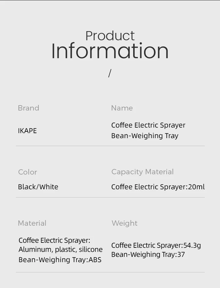 IKAPE Kaffeebohnenzerstäuber, 20 ml antistatische automatische Sprühflasche, Espressomaschinen-Zubehör, Geschenk für Kaffeeliebhaber – Detail 11