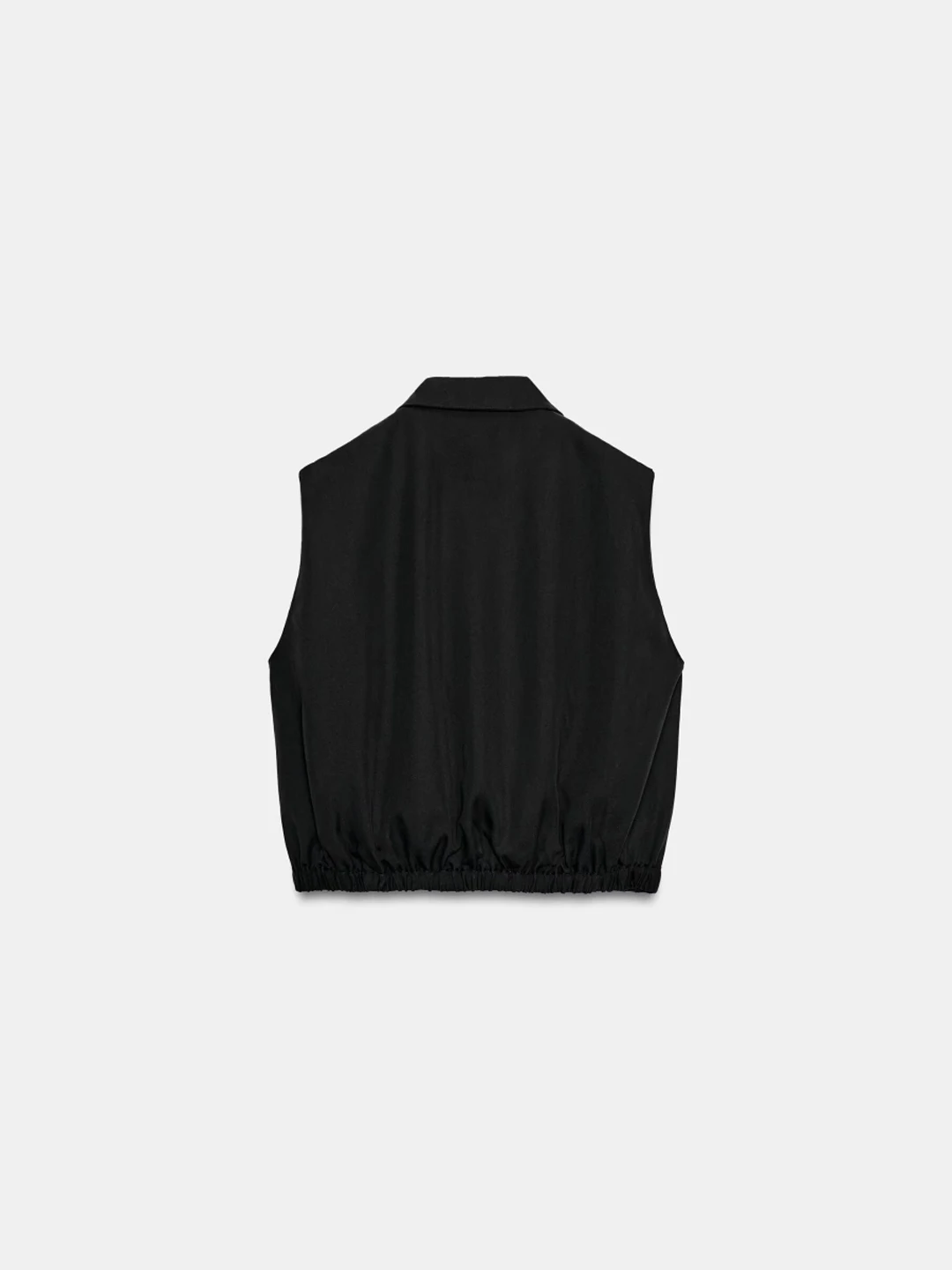 Loose Balloon Style American Streetwear Neutral Vest Women's Fashion Outerwear Short Length No Chest Pad Spring Season