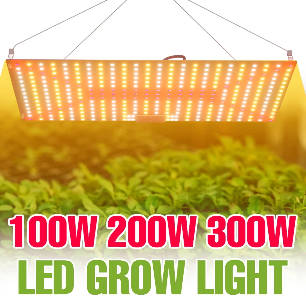 

300W LED Full Spectrum Grow Light Quantum Board Indoor Plant Lamp UV/IR Greenhouse Tent Vegs Fruits Cultivation Lamps US/EU Plug