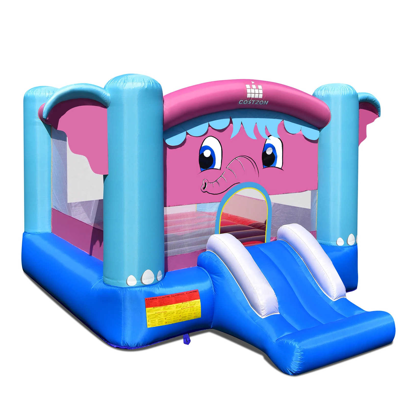 Inflatable Bounce House 3-in-1 Elephant Theme Inflatable Castle without Blower