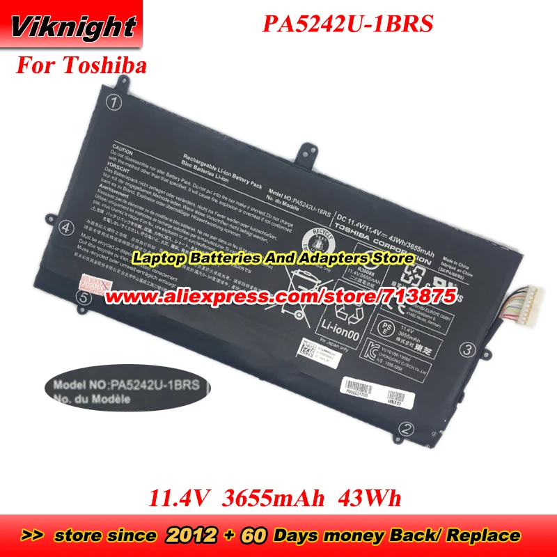 

New PA5242U-1BRS Battery PA5242U for Toshiba P25W-C2302 Satellite Radius 12 P20W-C series P20W-C-106 P20W-C-10H P20W-C-10K