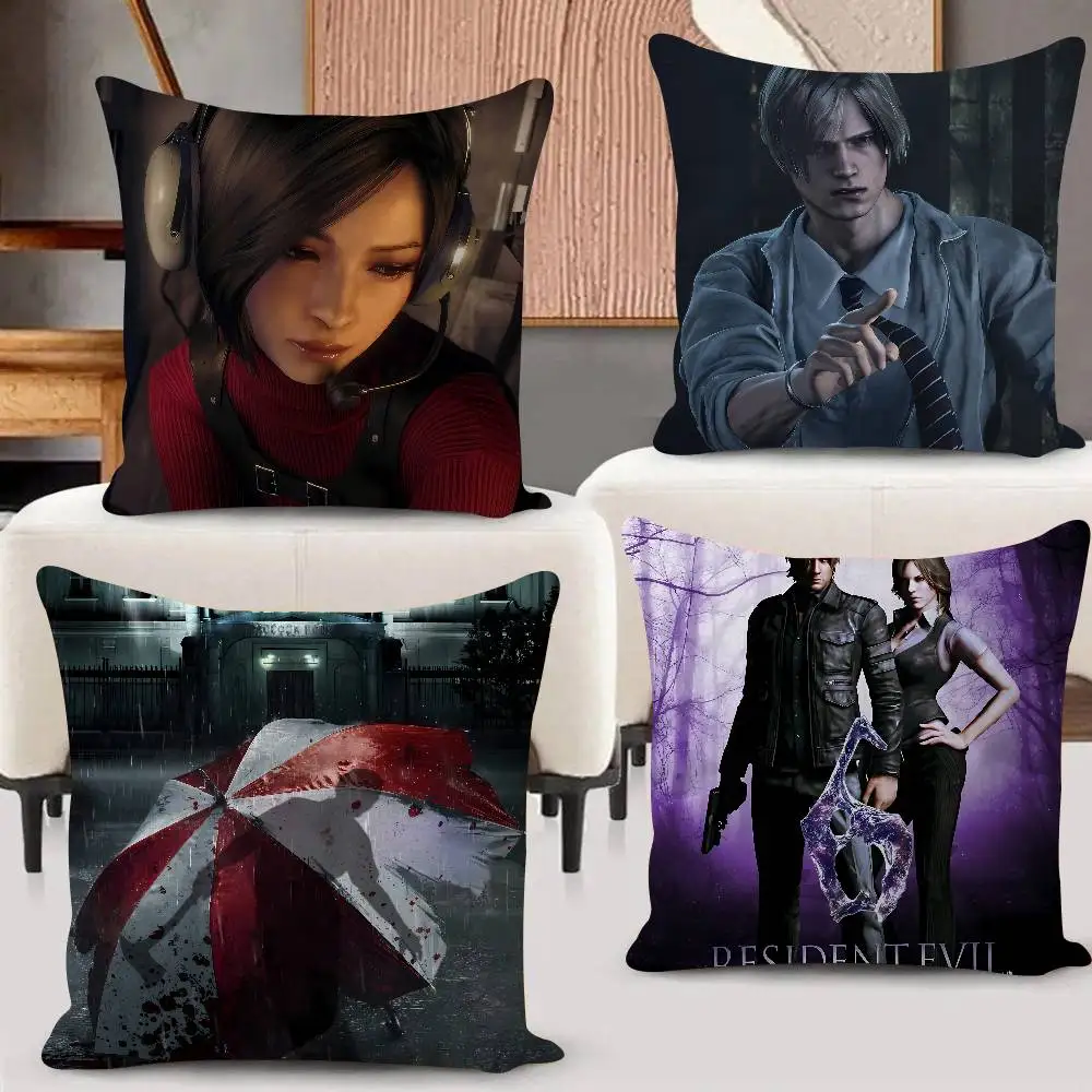 R-R-Resident Game E-Evils Pillow Dust Cover Bedroom Kids Party Decoration Pillowcase Birthday Children Gift
