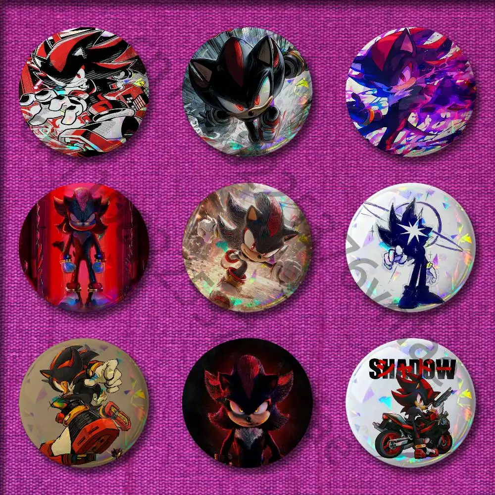 S-Shadow the H-HedgehogS Badges 32mm 25mm 44mm 75mm 58mm Round Pin Brooch Hat Cap Souvenir Cosplay Gift Decorations