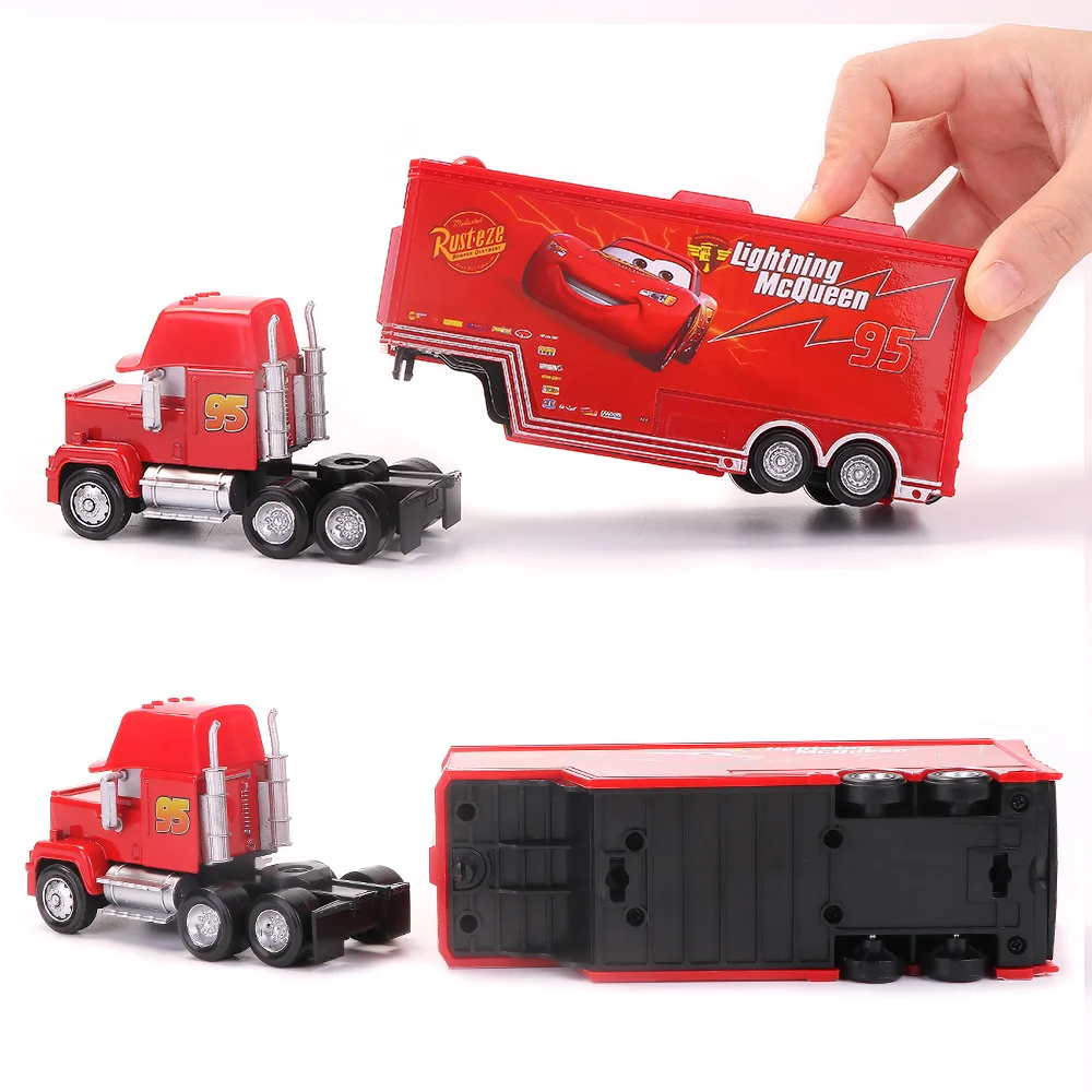 Samochody Disney Pixar 2 3 zygzak McQueen Mack wujek Jackson burza samochód ciężarówka 1:55 Diecast pojazdu metalowe zabawki prezent dla dzieci