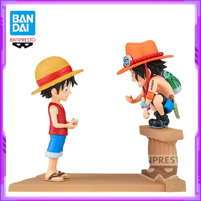 Оригинальный BANDAI Banpresto WCF ONE PIECE Luffy Ace, ПВХ аниме-фигурки, экшн-фигурки, модель игрушки, рождественские подарки