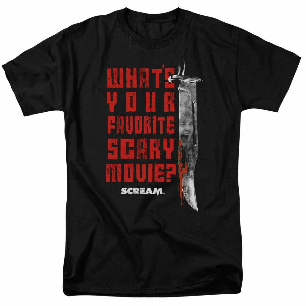 

Scream Favorite T Shirt Licensed Horror Movie Retro Classic Scary Tee New Black