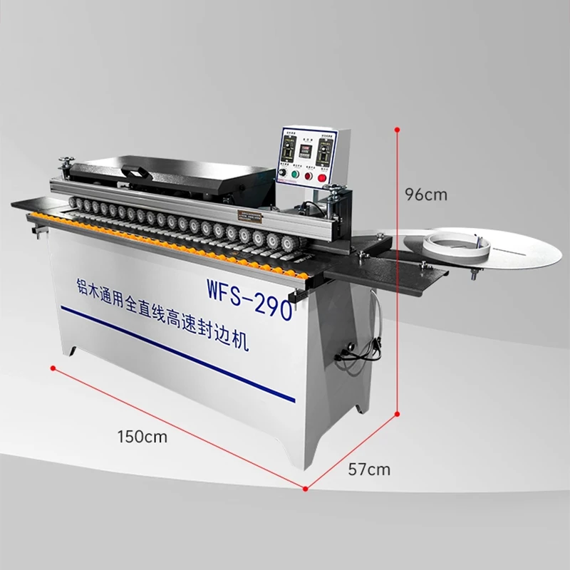 WFS-290 Edge Banding Machine Woodworking-Specific Aluminum-Wood Dual-Purpose Home Renovation Model Precision Trimming(Customized