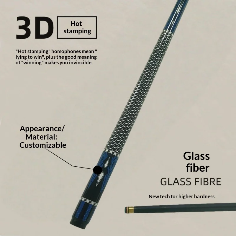 Stik Biliar Snooker Serat Karbon Teknologi Tinggi Ujung 8mm Gaya Cina Ringan Tahan Lama Seimbang untuk Pemula dengan Aksesoris