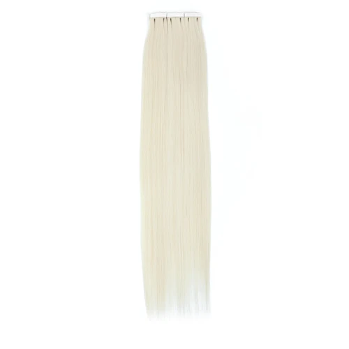 Imagen 2 del producto Extensiones de cabello con cinta sintética para mujer, cinta Natural Invisible de doble cara, color blanco liso, fibra de alta temperatura
