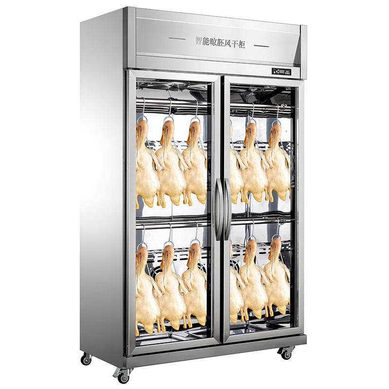 Meat Dryer Food Dehydrators Double-door Stainless Steel Duck Drying Display Cabinet for Diners