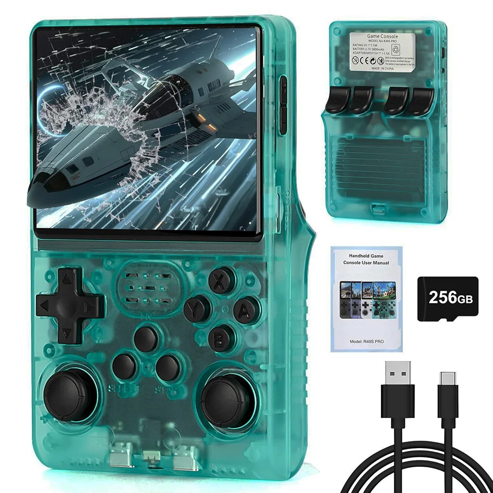 R40s Pro Handheld Retro Gaming Console 3,5-inch IPS Scherm Pocket Game Player 256 GB Ingebouwde 30000 Retro Games voor Kerstcadeau - afbeelding 1