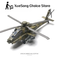 1/72 Creative Military Series Building Blocks Apache AH-64 Helicopter Gunships Model Decor Toys For Boys Christmas Gifts