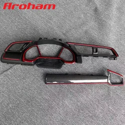 Aroham Real Carbon Fiber Central Control Instrument For Honda Civic 10th 2016 2017 2018 2019 2020 Interior Molding Accessoires