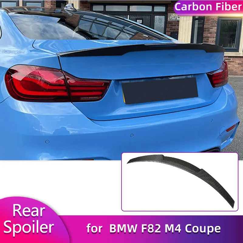 

Задний спойлер багажника из углеродного волокна, крылья для BMW F82 M4 Coupe 2-дверный 2014-2019, гоночный задний спойлер, крышка багажника, крыло, губа