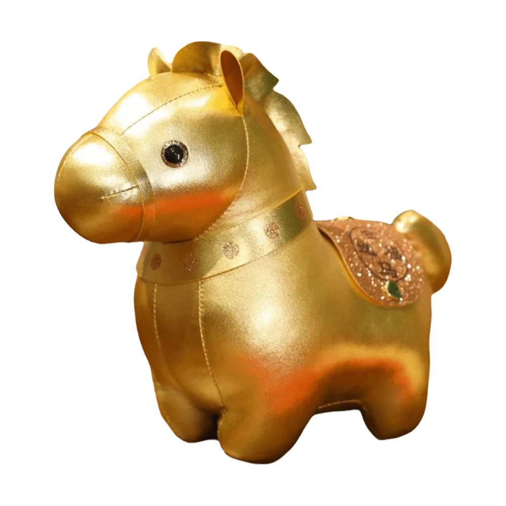 Festliches Geschenkmaterial Pferd Reichtum Symbol Sternzeichen Design Reichtum Pferd Niedlicher dekorativer Fuma Schlüsselanhänger Chinesisches Neujahr