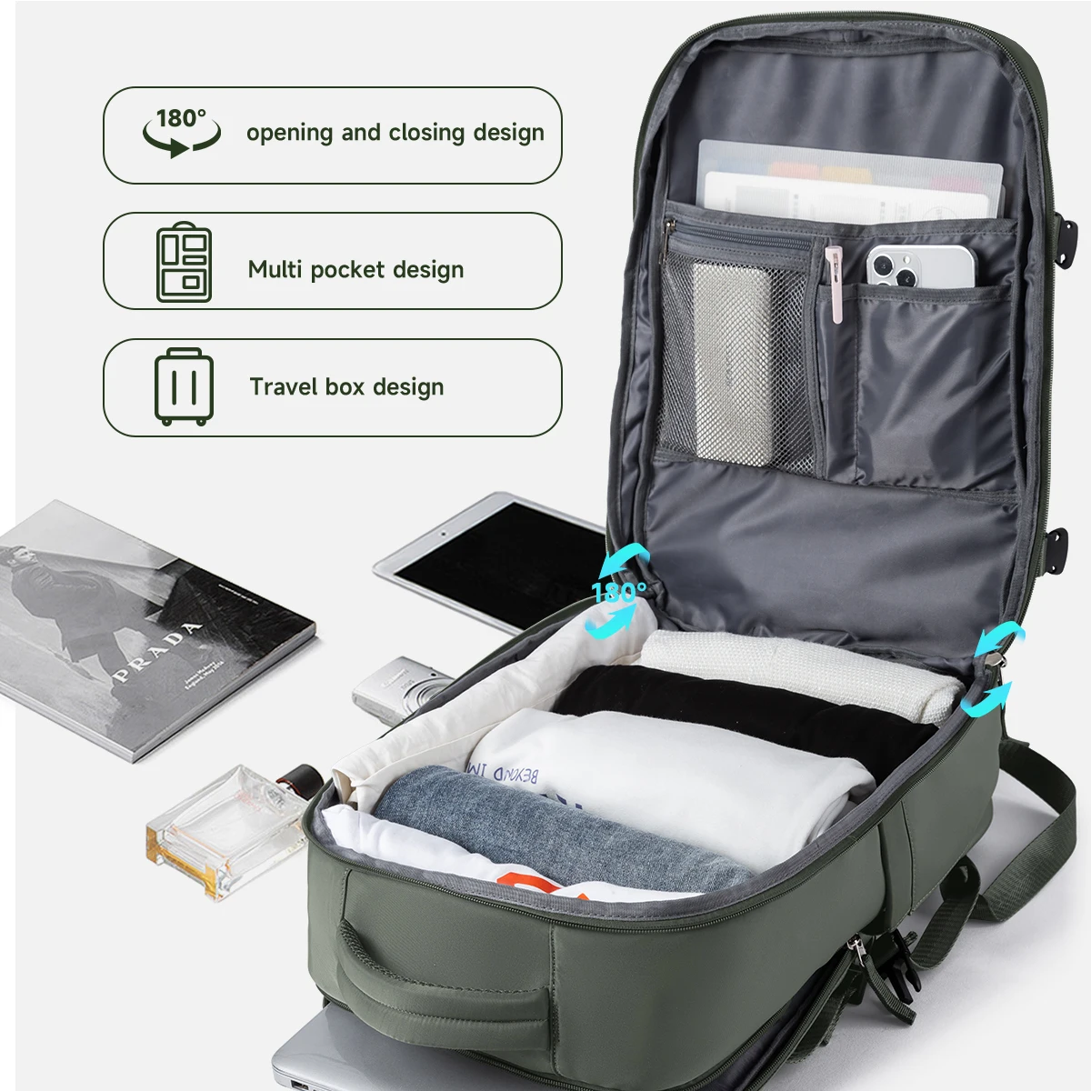 Women Travel Backpack 30x20x44 Cabin Bag Waterproof Female Bag For 17 Inch Laptop mochila para viaje cabina Fit Business Trip