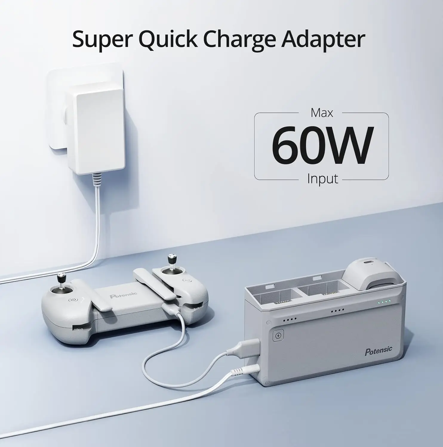 Potensic Original 60W Charging Hub for ATOM 2, ATOM SE, ATOM LT Drone view 4