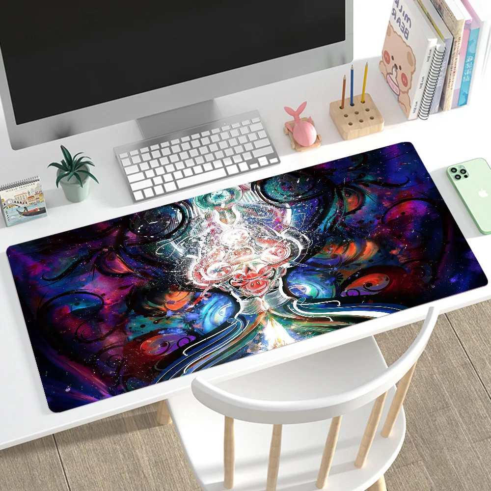 Psychedelic Art Mousepad Mouse Mat Desk Mat With Pad Gaming Accessories Prime Gaming XXL Keyboard Pad Padding Mat