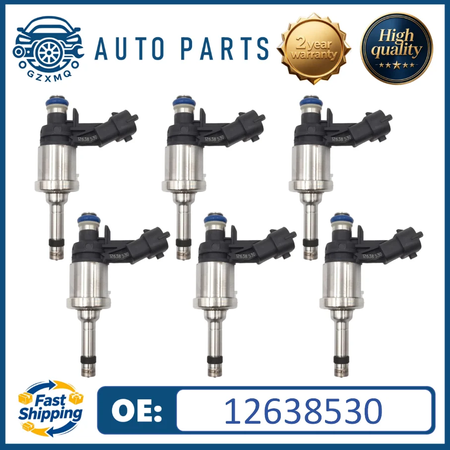 12638530 High Quality 6pcs Fuel Injectors For Buick Enclave 2009-2011 Lacrosse 2010-2011 3.6L V6#0261500114