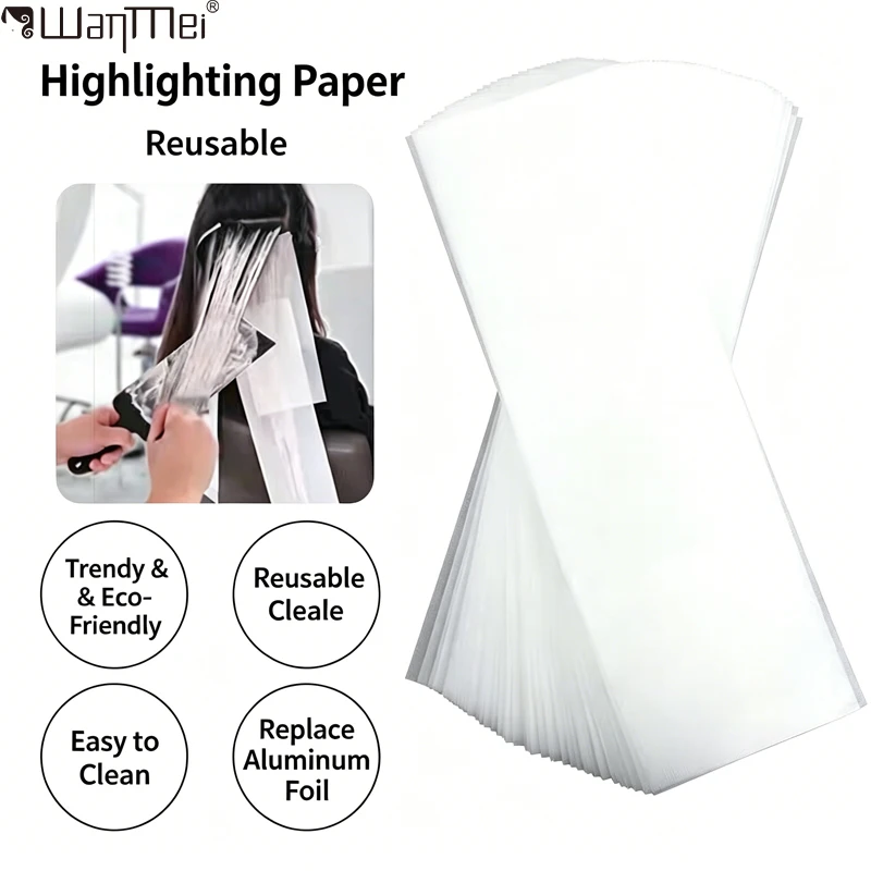 50 feuilles de papier isolant réutilisables pour la coloration des cheveux, alternative au film isolant, outils de coiffure pour la teinture ﻿