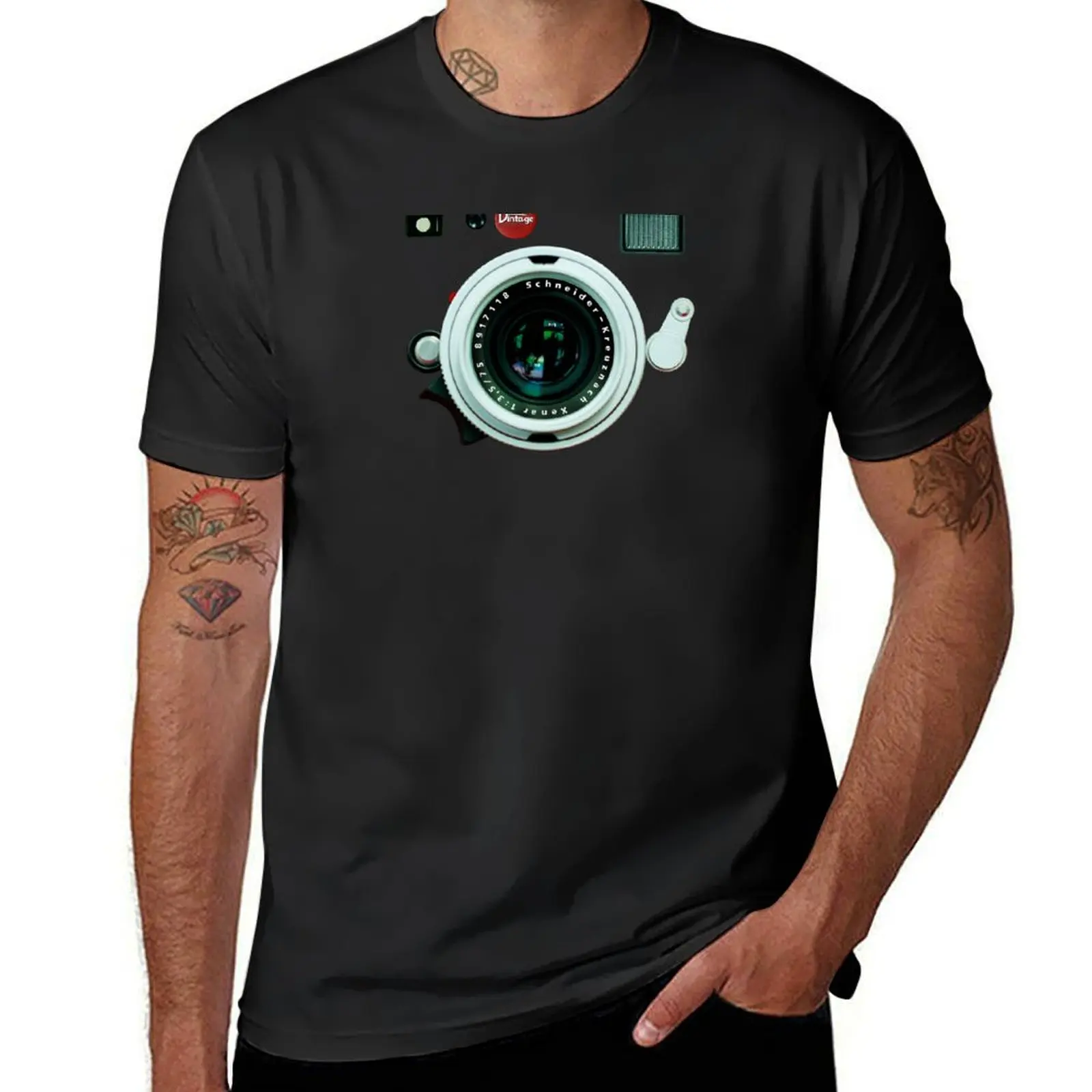 Classic Retro Old Vintage brown leather Camera T-Shirt cute clothes vintage tees men t shirt