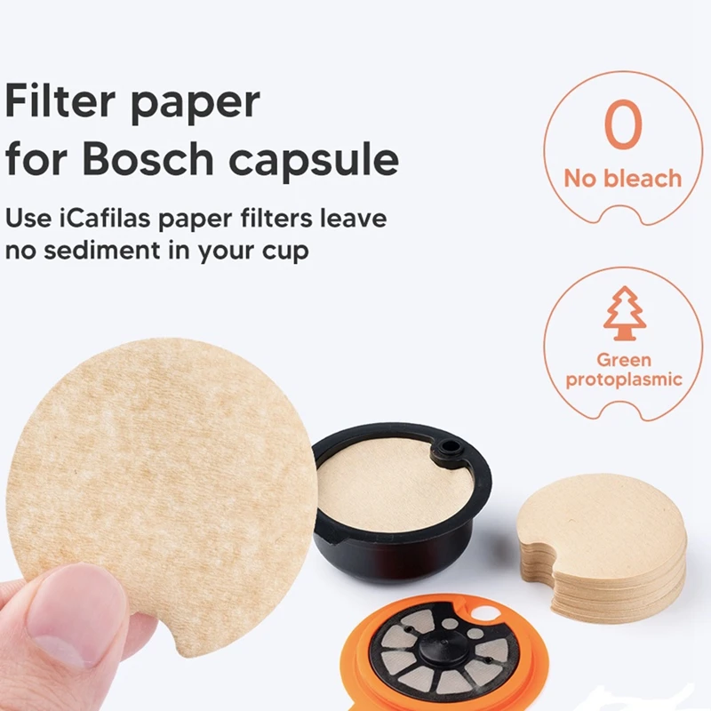 Filtro de papel desechable para máquina de café Tassimo reutilizable, filtro de cápsula de limpieza de bloques, accesorios