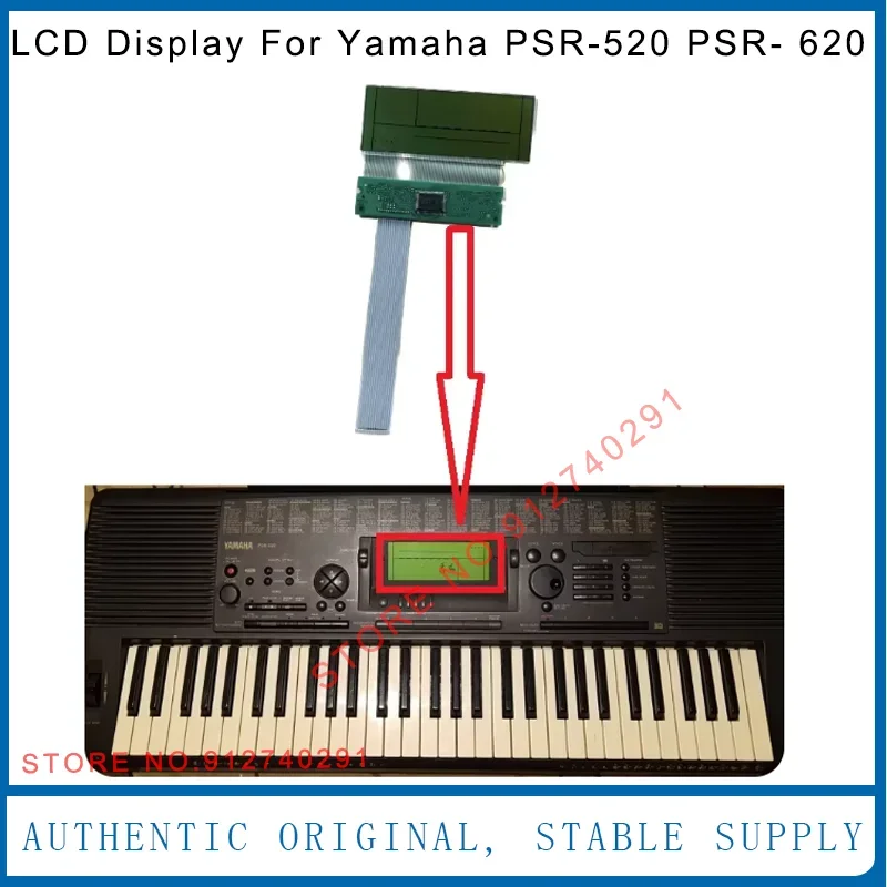 Test Good Original LCD Display Screen For Yamaha PSR-520 PSR 520  PSR-620 PSR 620 Electronic Matrix LCD Replacement LCD Monitor