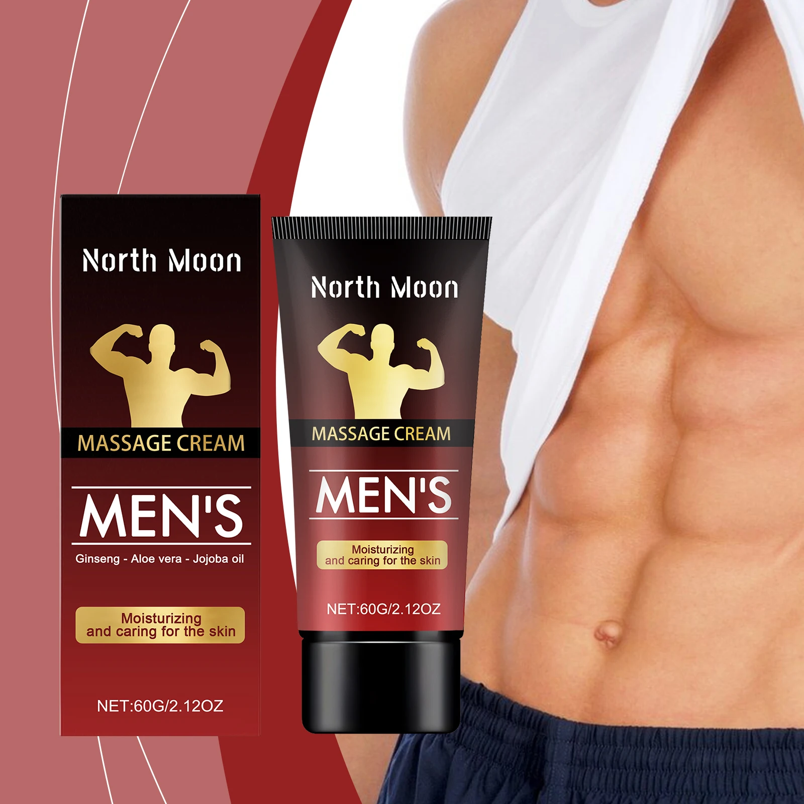 Men’s Body Care Cream, Daily Nourishing Massage Lotion,Hydrating,Smoothes Skin,Revitalizes Skin, Vitalizing Body Treatment Cream