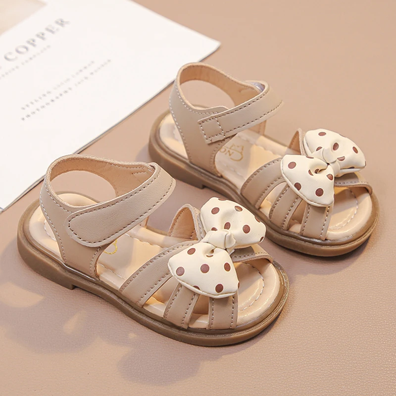 

Korean Style Girl's Sandals For Summer Cute Bow Toddler Sandals For Girls Ergonomics Soft-soled Baby Girl's Sandals Summer Shoes