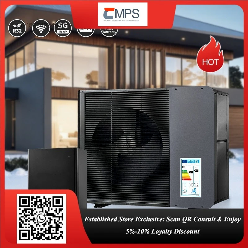 Mango R32 Residential Split Air‑to‑Water Heat Pump EVI DC Inverter High Efficient Energy‑Saving Safe, Confirm Power Before Order