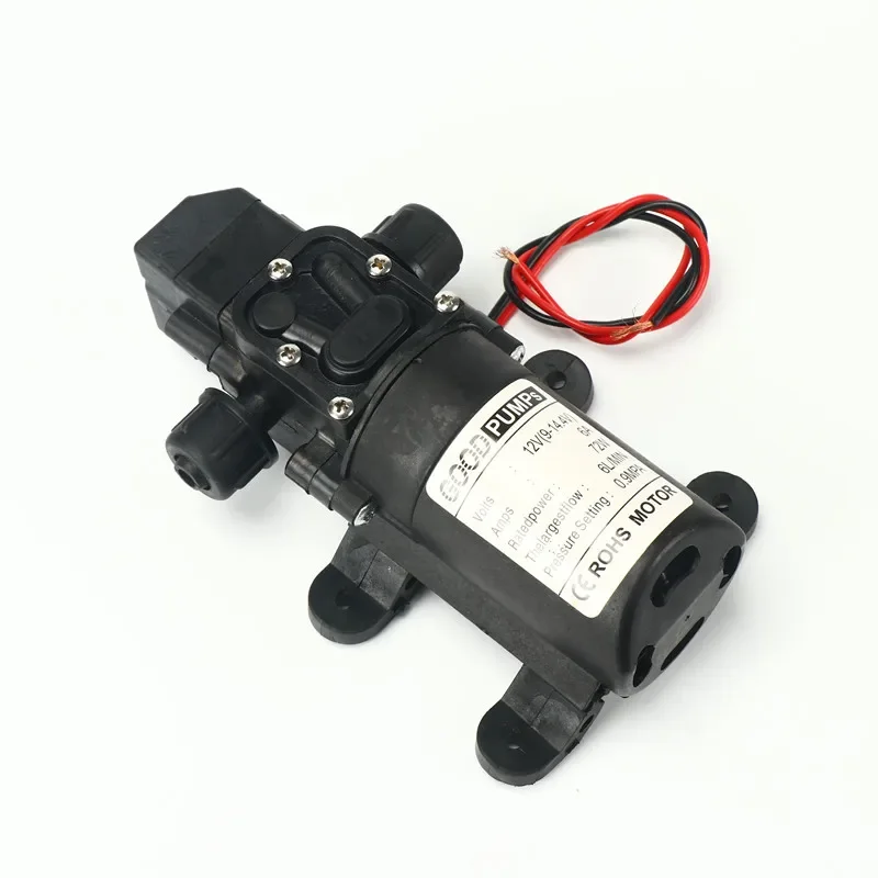 DC12V 72W Water Pump 6L/Min 130 Psi Water Pump High Pressure Diaphragm Self Priming Pump For Water Supply Equipment/Car Washer