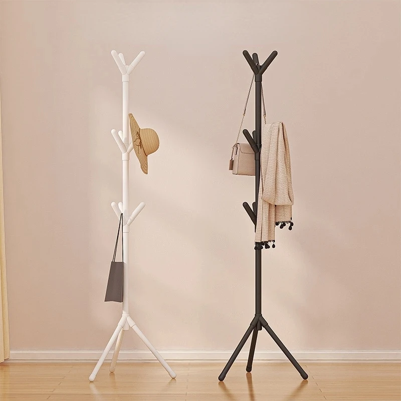 

Standing Coat Rack with Hooks Floor Standing Clothes Hanger for Bedroom and Hallway Space-Saving Clothing Storage Rack